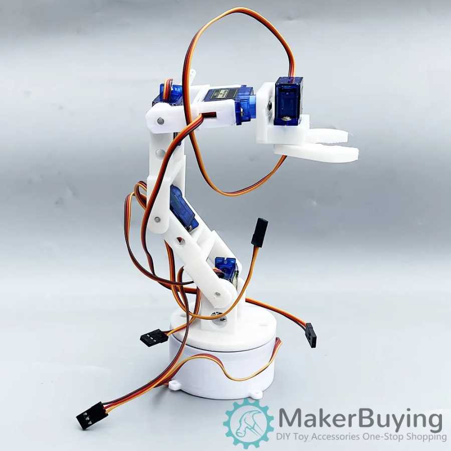6dof 3D-печать, белый шестиосевой робот-манипулятор, сделай сам, сборка робота, продукт для 3D-печати SG90 SNAM7600 Высокотехнологичные игрушки