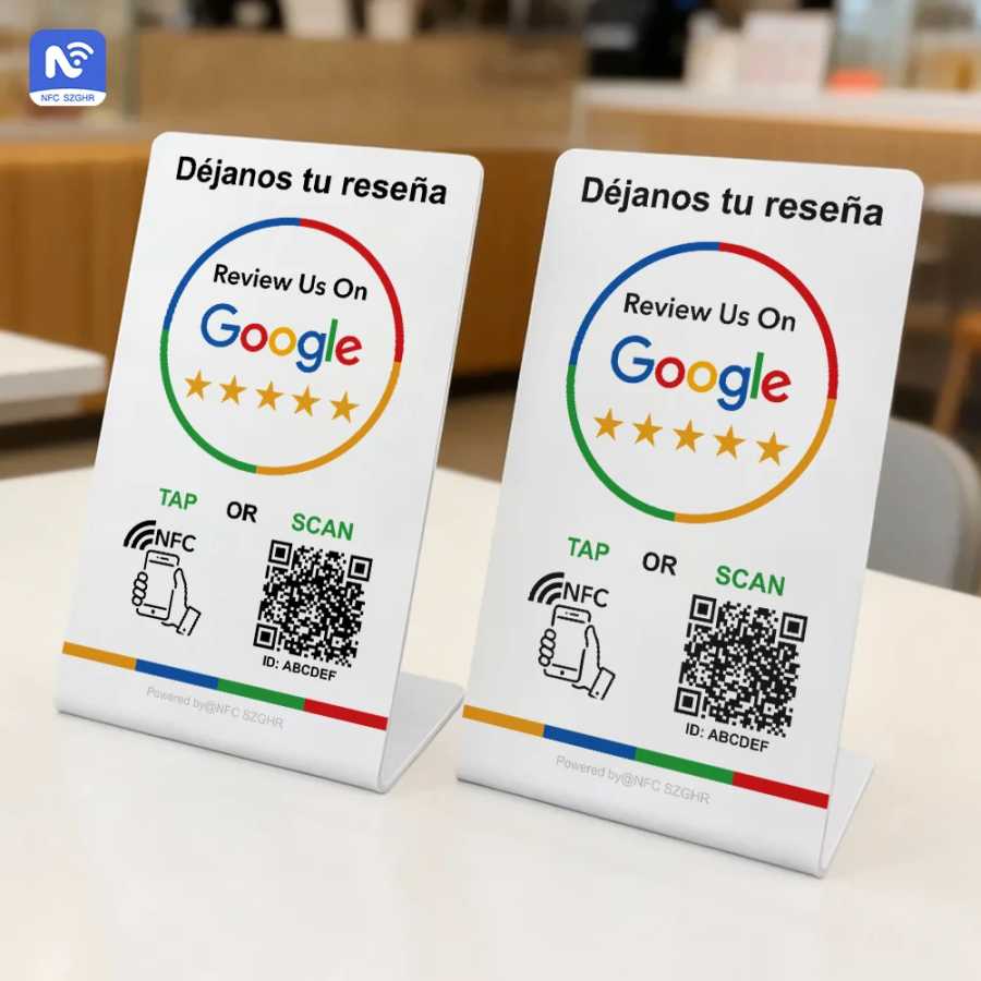 Фотография №3 товара Стойка для отзывов Google с QR-кодом и NFC (NFC215), поддержка