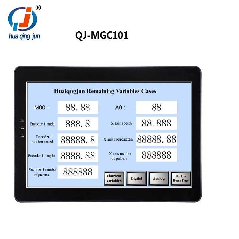 Huaqingjun 10,1-дюймовый ЖК-дисплей HMI Ethernet RS485 232 422, связь DC19-30 В, сенсорный экран для VFD Серверы и промышленный компьютер
