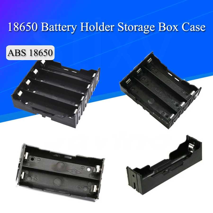 ABS 18650 Чехлы для аккумуляторов 1X 2X 3X 4X 18650 Чехол для хранения аккумуляторов 1 2 3 4 слота Контейнер для аккумуляторов с жестким штифтом Электрика
