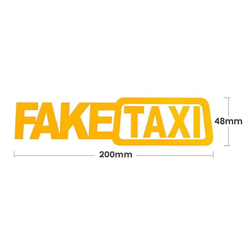 Фотография №2 товара Универсальная наклейка-эмблема FAKE TAXI для автомобиля, самоклеящаяся виниловая наклейка для