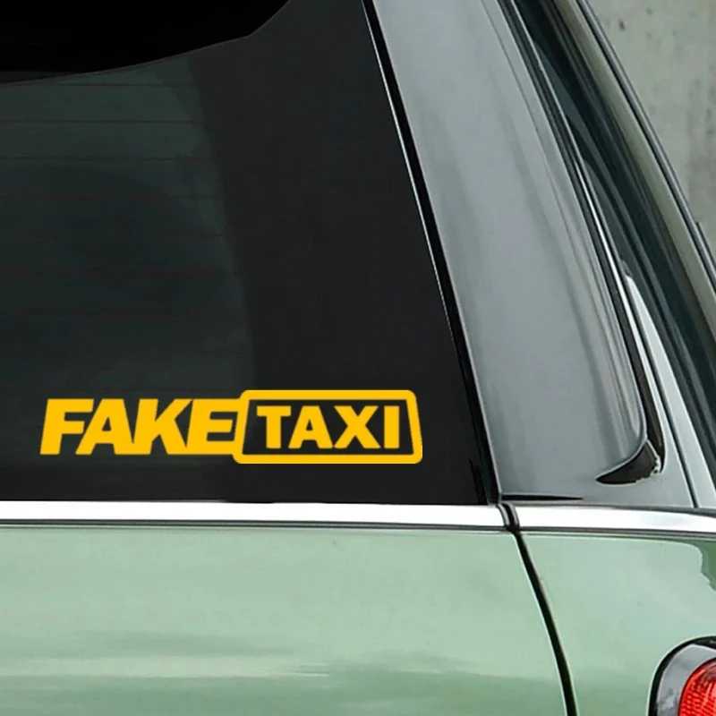 Фотография №1 товара 1 шт., универсальная наклейка FAKE TAXI для автомобиля, наклейка, эмблема,