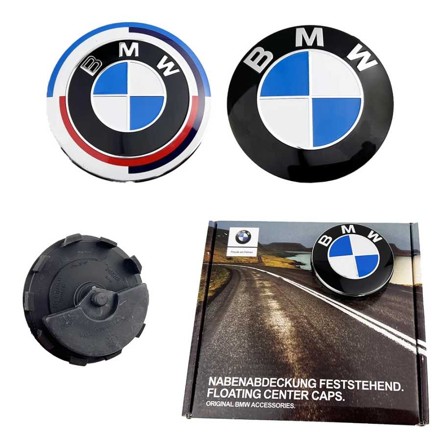 Фотография №2 товара Комплект из 4 колпачков для центра диска колеса BMW (48