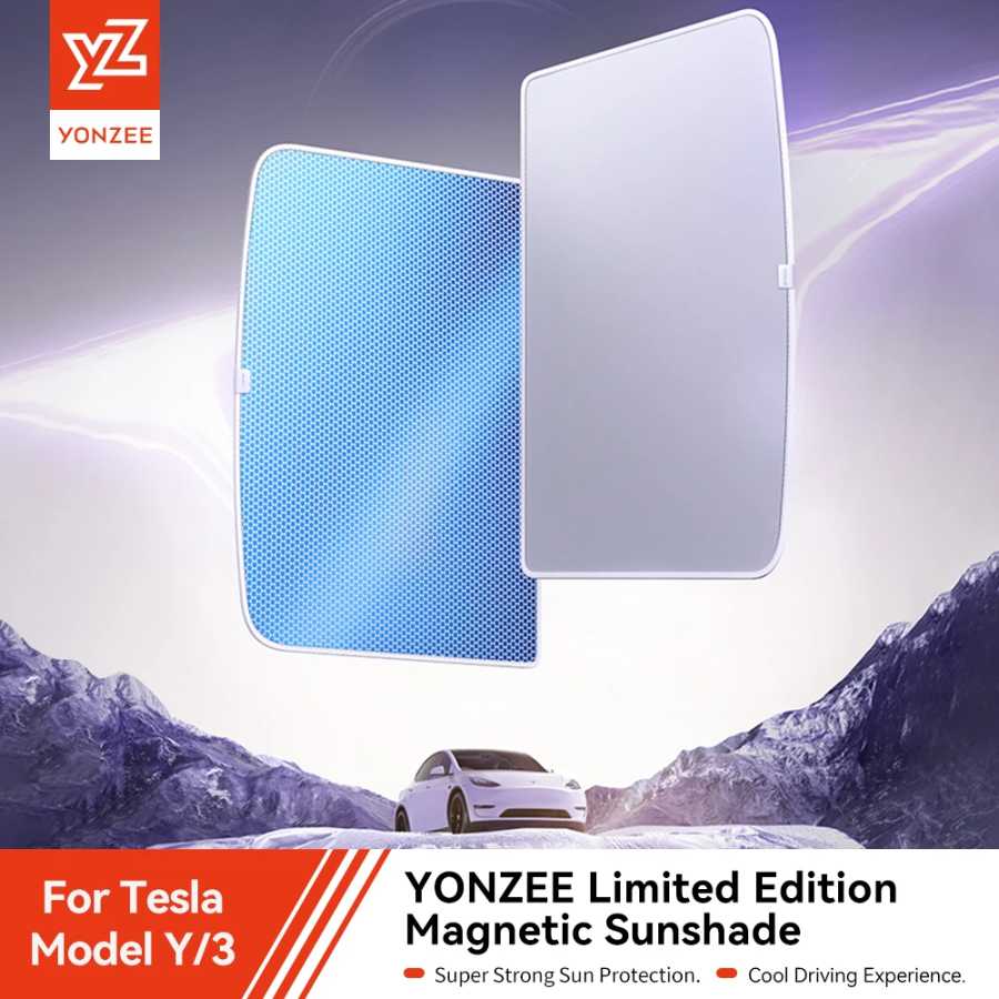 Солнцезащитные шторки YZ для Tesla 2025-2026 Highland Model 3 Model Y Starship Ice Frost, сотовые, для стеклянных экранов, переднего и заднего люков Внешние аксессуары