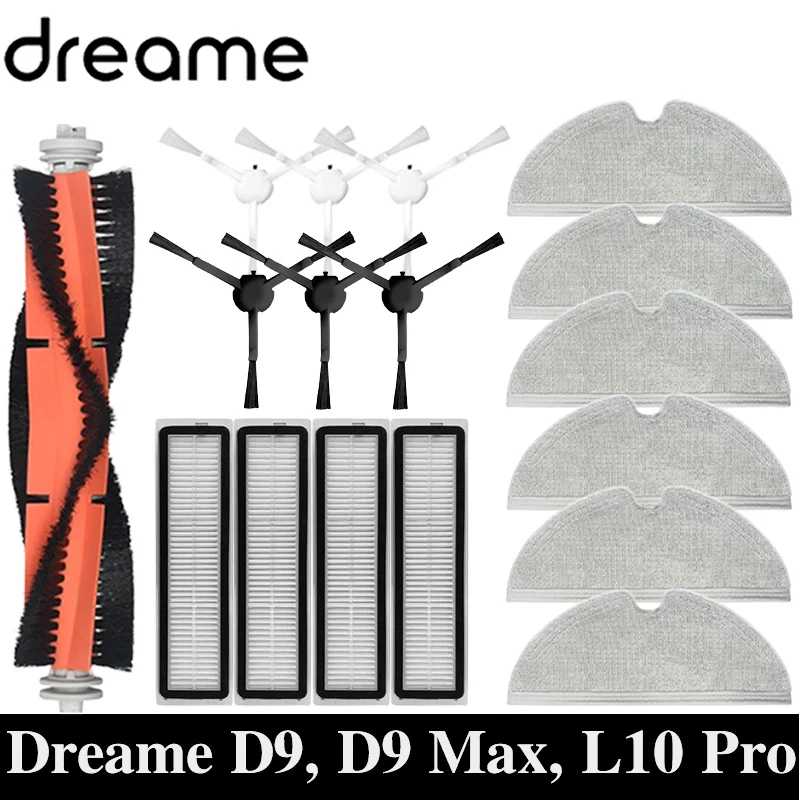 Dreame D9, D9 Max, L10 Pro Запасные части для робота-пылесоса Расходные материалы Основная боковая щетка Hepa-фильтр Швабра Аксессуары Запчасти для бытовой техники