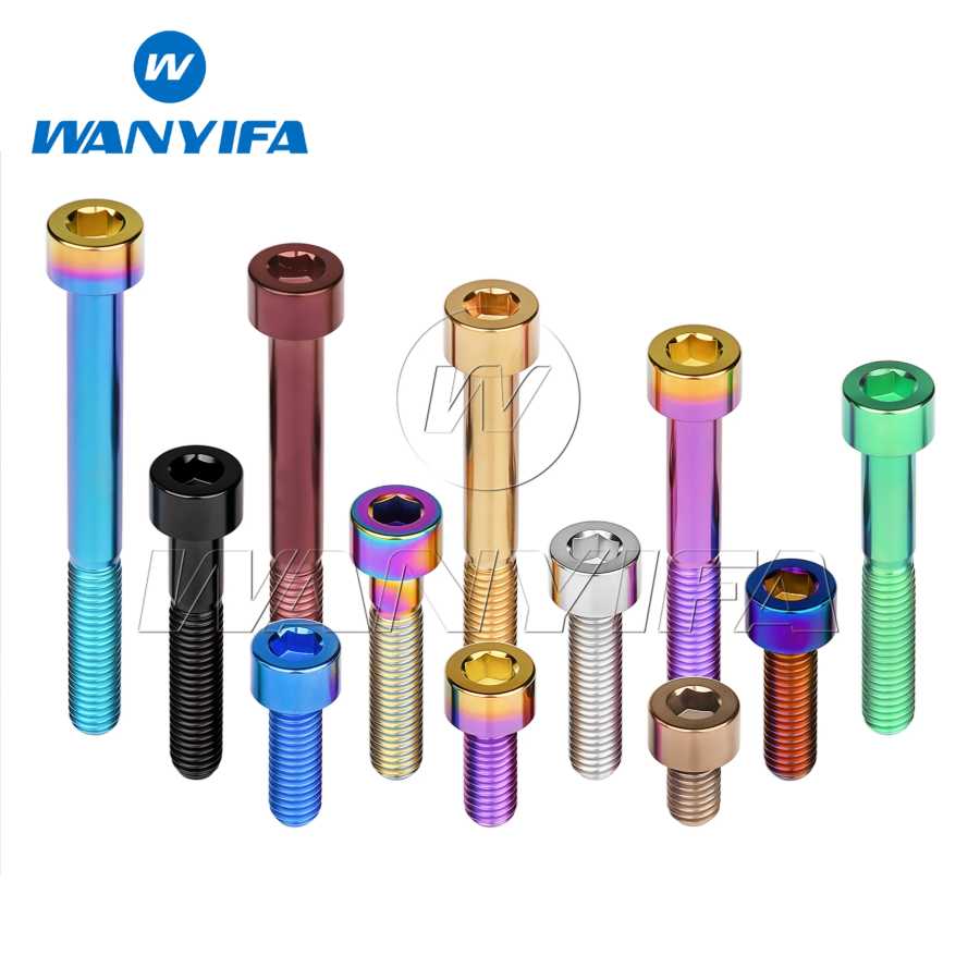 Титановые болты Wanyifa M6x 10 15 16 18 20 25 30 35 40 45 50 55 60 65 мм Винт с шестигранной головкой подходит для гарнитуры Горный дорожный велосипед Крепеж и скобяные изделия