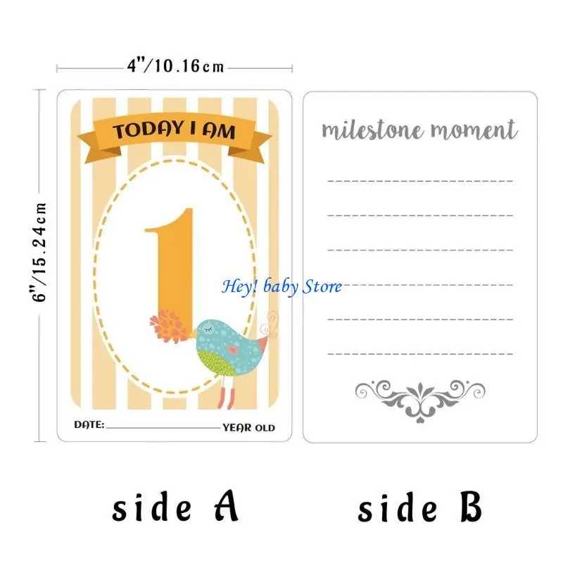 Q1FE 12 PCS MOND MONCE CARDS BABY PHOTYMENTONE MIRESTONE Мемориал Ежемесячный новорожденный деть -детские памятные карты Номер Детские сувениры
