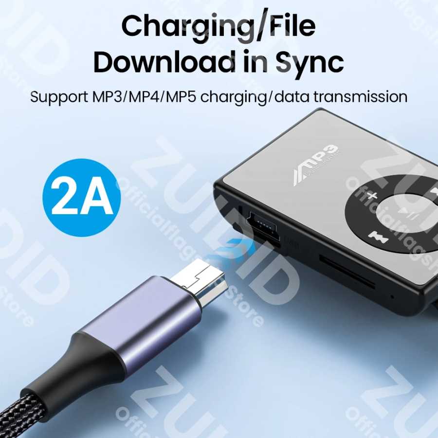 Фотография №1 товара Мини-USB-кабель Мини-USB-USB-A/Type-C Кабель для быстрой зарядки данных для MP3 MP4-плеер