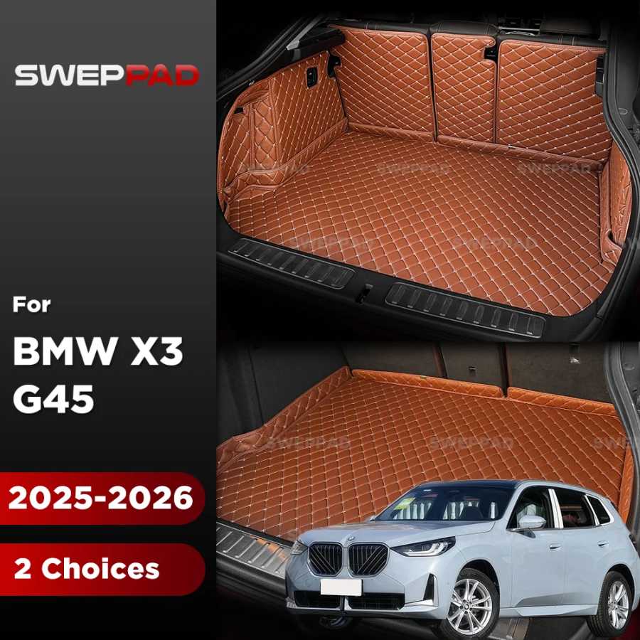 Для BMW X3 G45 2025-2026: Полностью закрывающий всепогодный 3D-коврик в багажник с защитой спинок сидений, аксессуары для интерьера 