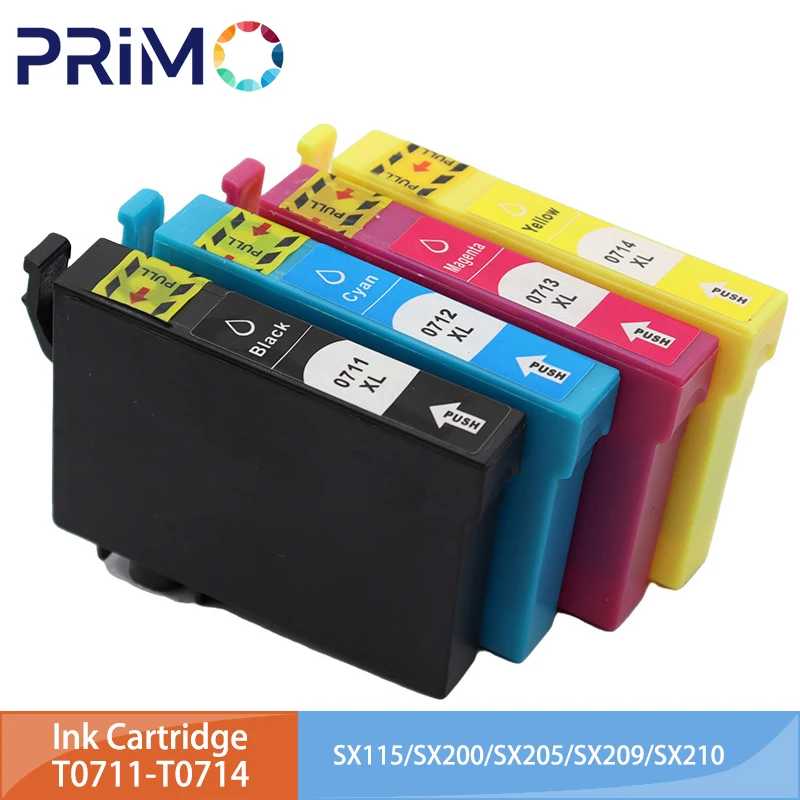 Чернильный картридж T0711 T0712 T0713 T0714 T0715 для Epson Stylus DX4000 DX4050 DX4400 DX5000 DX4450 DX5050 DX6000 DX6050 SX110 SX215 Оргтехника