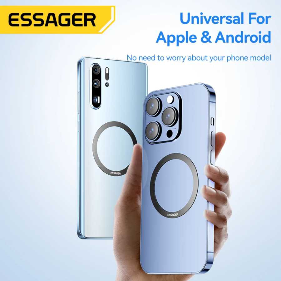 Фотография №5 товара Essager 2 шт. магнитное металлическое кольцо для телефонов Magsafe iPhone