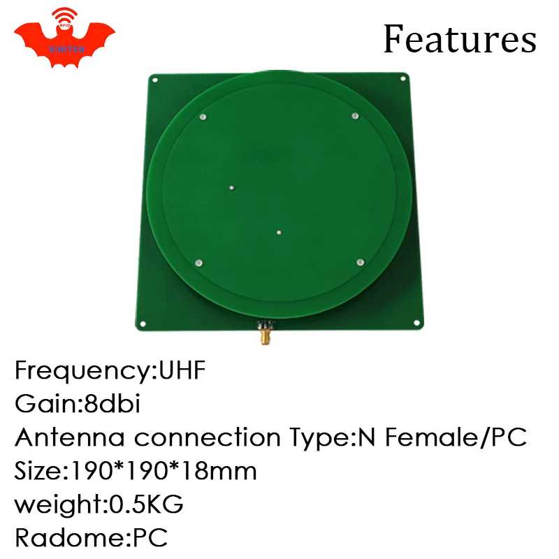 Фотография №4 товара RFID-антенна круглая тонкая, сверхвысокочастотная (УВЧ) антенна VIKITEK для промышленной автоматизации,