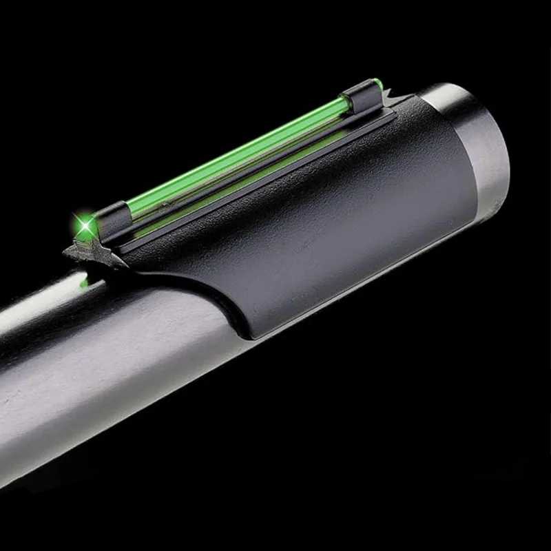 Низкопрофильный универсальный оптоволоконный прицел Glo Dot II с имитацией металла для ружья Plain Barrel, 12 и 20 Ga, зеленый Охота