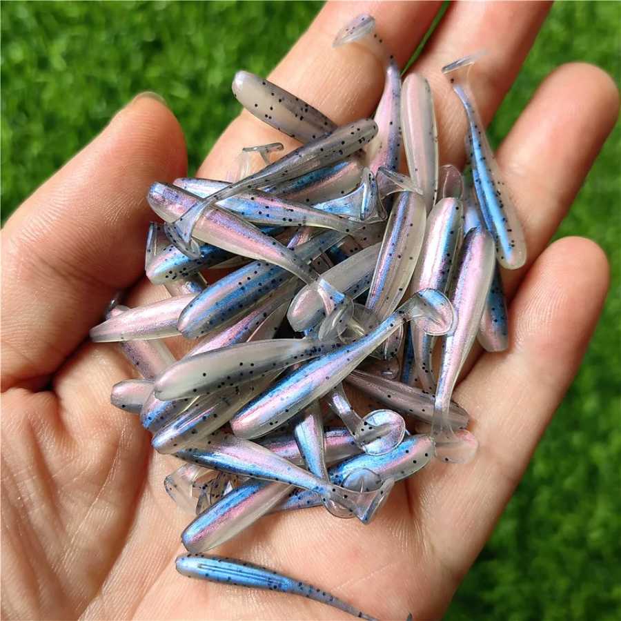 MUKUN 10 шт. микро мягкие рыболовные приманки 3,5 см 4 см 5 см T-tail червь приманка маленькая искусственная приманка джиг воблеры окунь щука рыболовные снасти Для рыбалки