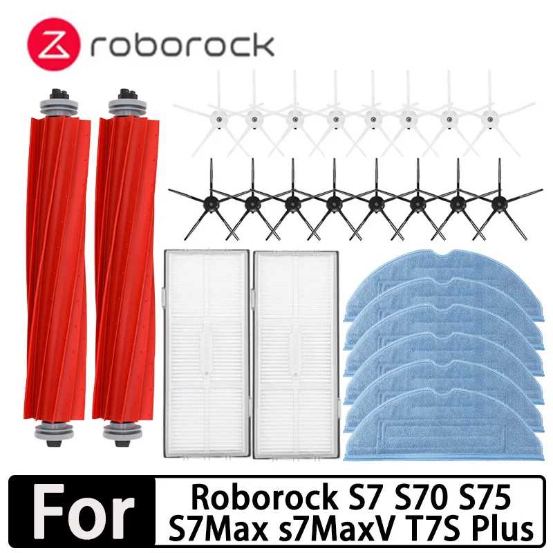 Roborock S7 S70 S75 S7Max S7 maxv ultra T7S Plus S7 pro ultra Аксессуары Основная щетка Hepa-фильтр Швабры Запчасти для робота-пылесоса Запчасти для бытовой техники