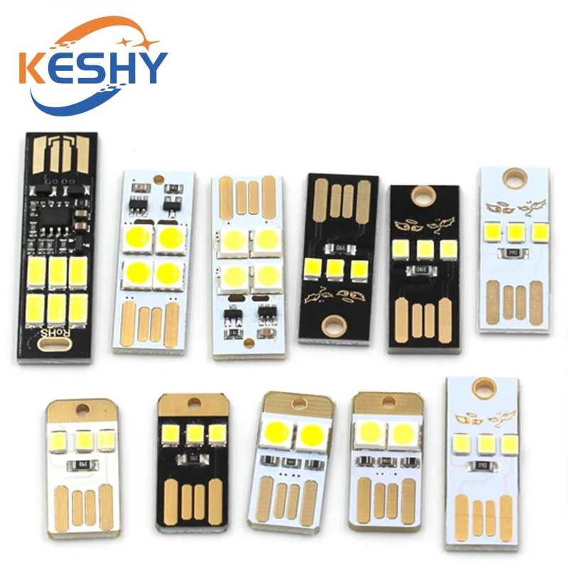 Миниатюрный сверхяркий USB-светильник на брелоке, светодиодная лампа для ноутбука, ПК, повербанка, ночник, подсветка для клавиатуры Активные компоненты