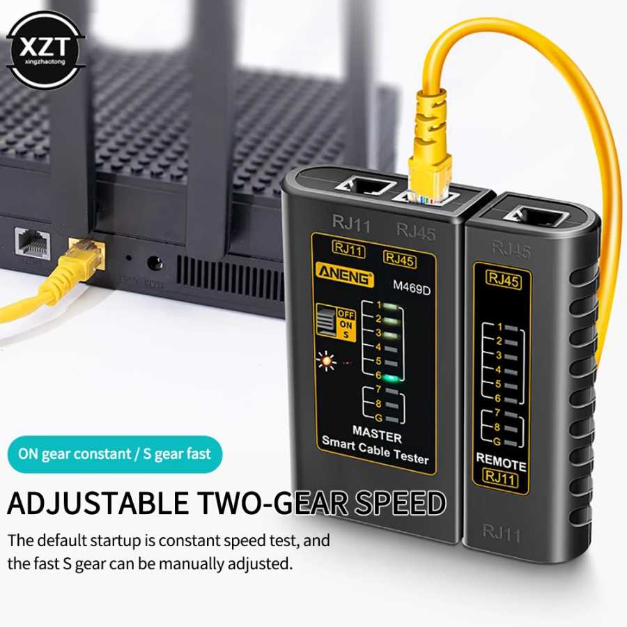 Фотография №4 товара Высококачественный тестер сетевого кабеля M469D RJ45, тестер сетевого кабеля RJ45