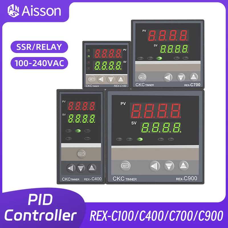 REX-C100 ПИД-регулятор температуры, термостат с цифровым дисплеем, релейный выход SSR REX C400 C700 C900 110 В-220 В переменного тока K E J PT100 CU50 Инструменты для измерения и анализа
