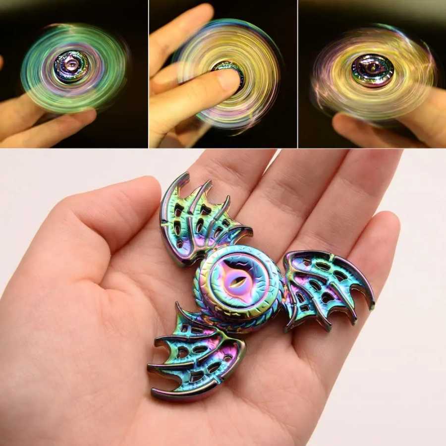 Фотография №1 товара Dragon Wings Eye Tri Fidget Spinner Металлический ручной спиннер Низкий