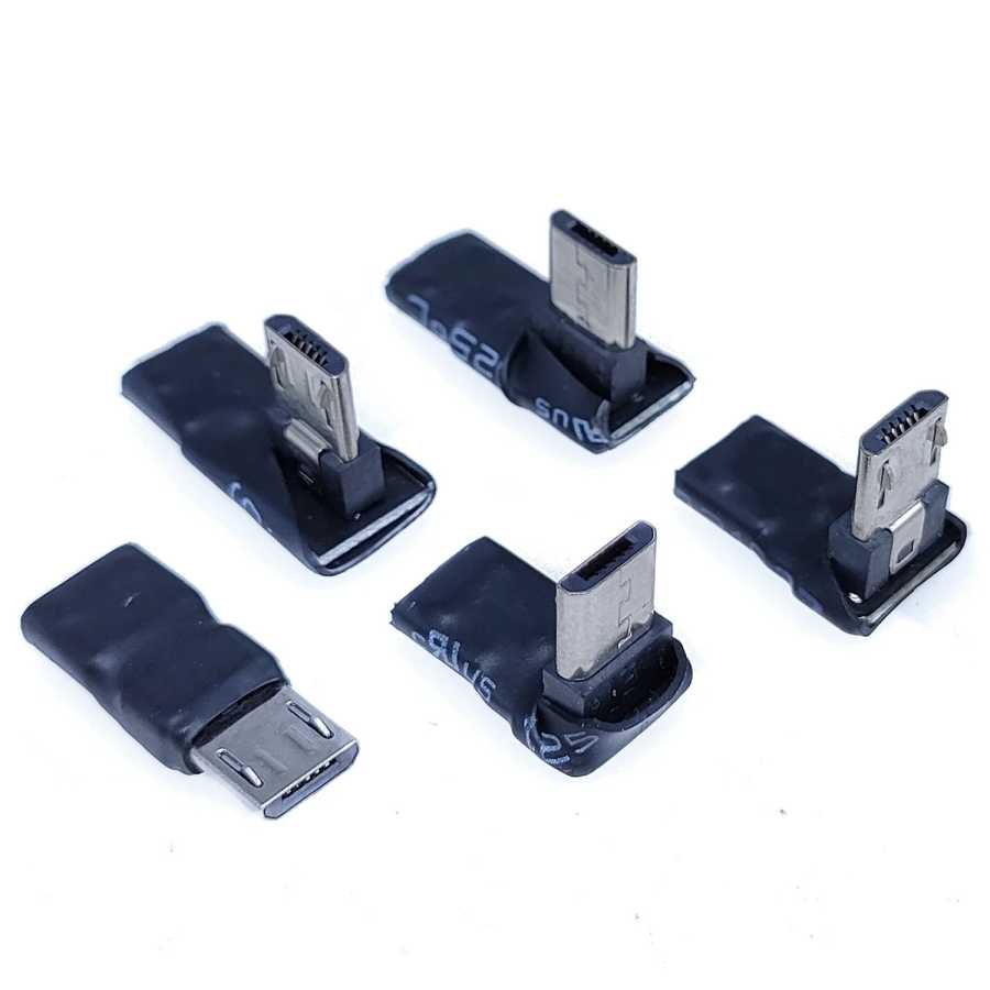 Переходник USB 5Pin (гнездо)/Micro USB (штекер) под углом 90 градусов Компьютерная периферия