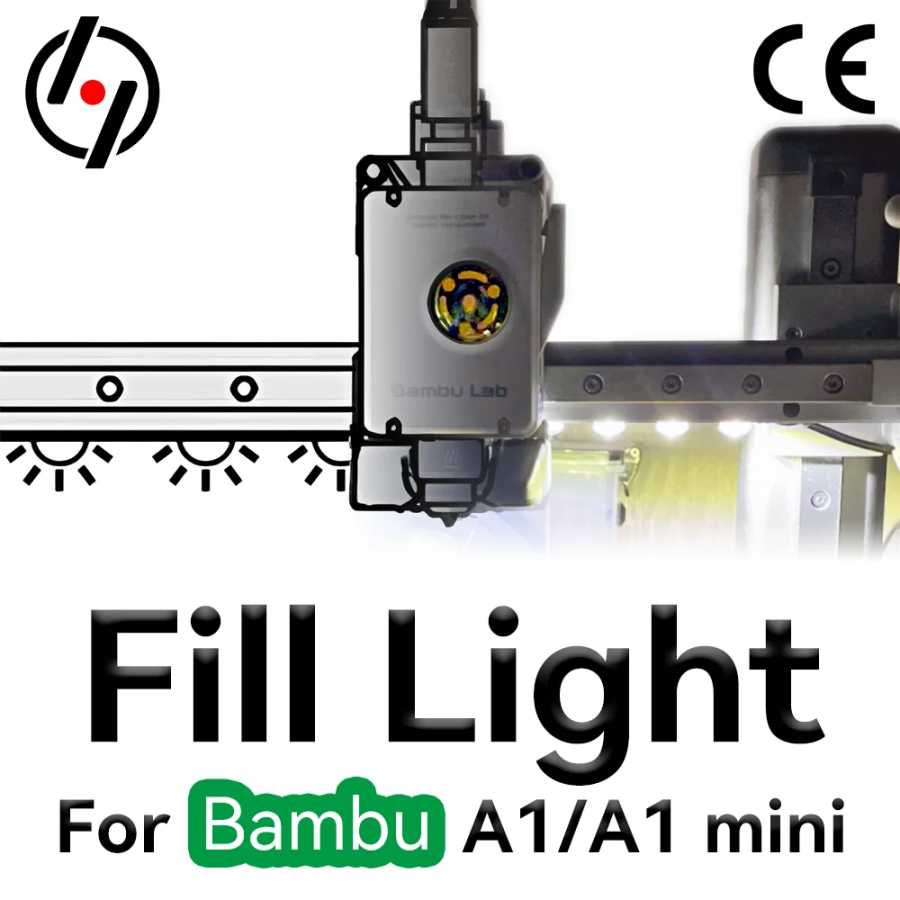 Для лаборатории Bambu A1/A1mini светодиодная лента Ra95 заполняющий свет 24 В супер яркие аксессуары для 3D-принтеров Bambulab Компьютерная периферия
