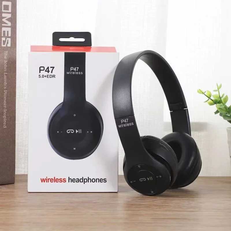Стерео P47 беспроводные наушники Bluetooth 5,0, складные Игровые наушники, спортивные наушники с микрофоном, музыкальные наушники Портативное аудио и видео
