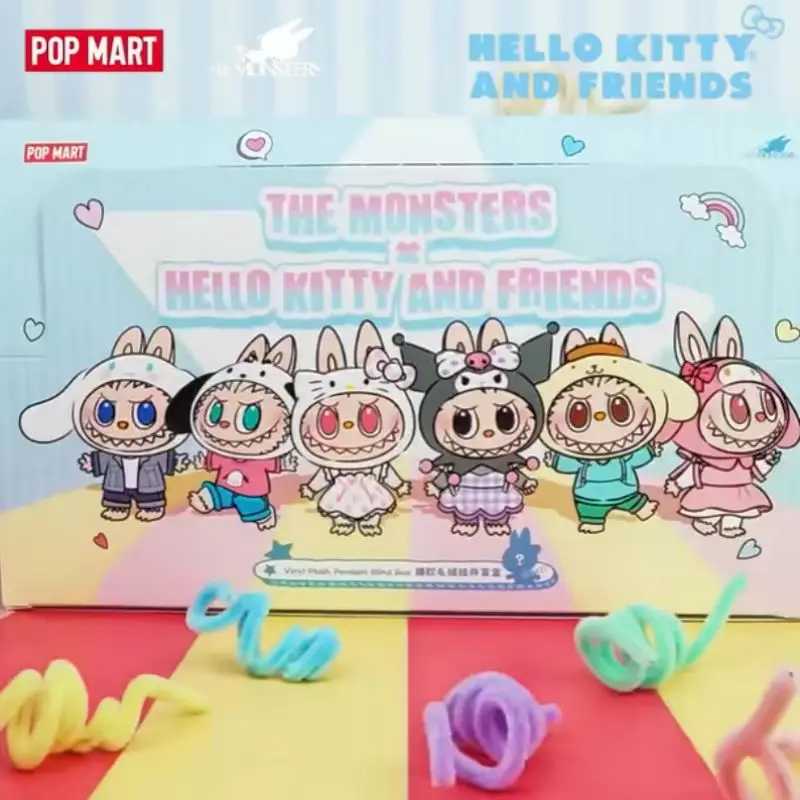 Оригинальная серия POPMART The Monsters Labubu Sanrio Family Characters 2026: Слепая коробка с милыми подвесками Hello Kitty и Kuromi &ndash; подарок на день рождения Модная слепая коробка