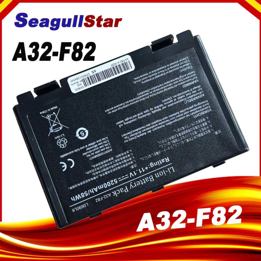 Аккумулятор для ноутбуков Asus a32-f82, a32-f52, a32, f82, F52, k50, K51, k50ab, k40in, k50id, k50ij, K40, k50in, k60, k61, k70 Аксессуары для ноутбуков