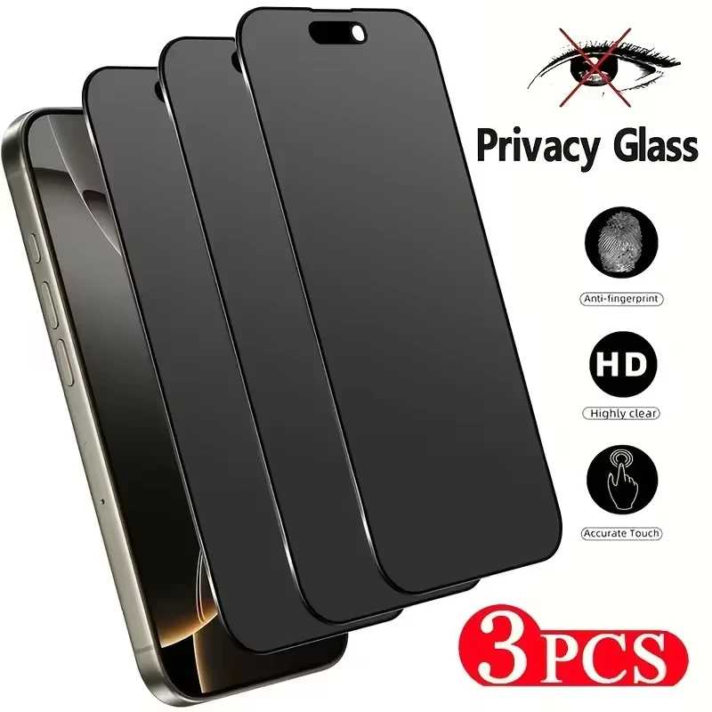 1-3 шт. Защитное стекло для iPhone 18 17 14 11 12 13 15 16 Pro Max 12 13 Mini 14 15 16 Plus XR, антишпионское, закаленное Защитная пленка для мобильного телефона