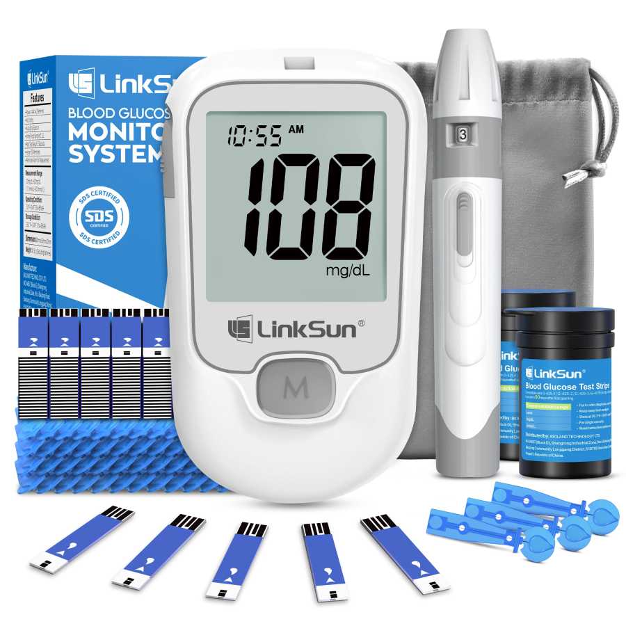 LinkSun G-425-1 комплект измерения уровня глюкозы в крови, 50/100 шт., тест-полоски, ланцеты для монитора диабета, цифровой глюкометр, измеритель уровня сахара в крови Забота о здоровье