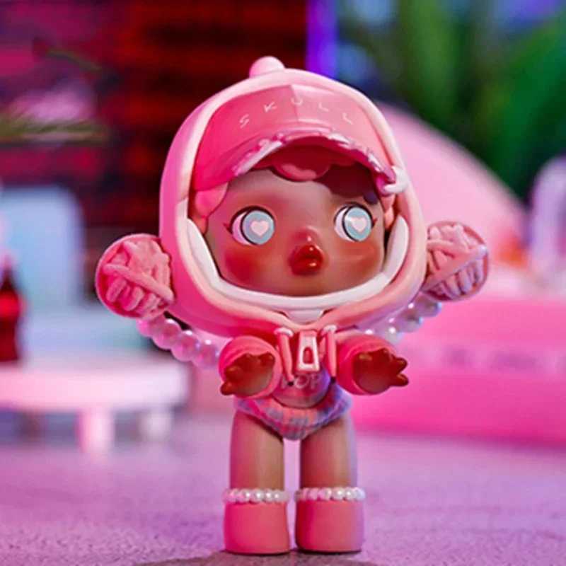 POP MART Skullpanda Panda Craze Series, настоящая загадочная коробка, слепая коробка, сумка для догадок, игрушки, кукла, милые настольные украшения, коллекция, подарок Модная слепая коробка