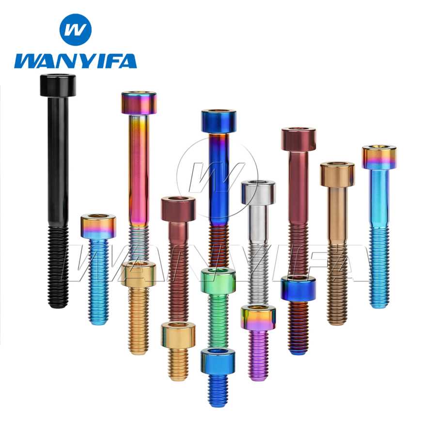 Титановый болт Wanyifa M5 X 10 12 16 18 20 23 25 30 35 40 45 50 55 60 мм для велосипедов MTB / шоссейных велосипедов, подседельных штырей, рулевых колонок, тормозов Крепеж и скобяные изделия
