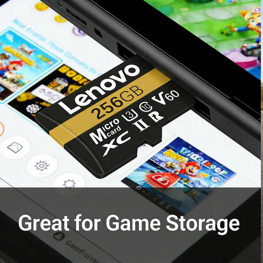 Фотография №1 товара Высокоскоростная карта памяти Lenovo Micro SD 64GB/128GB/512GB Class 10 U3