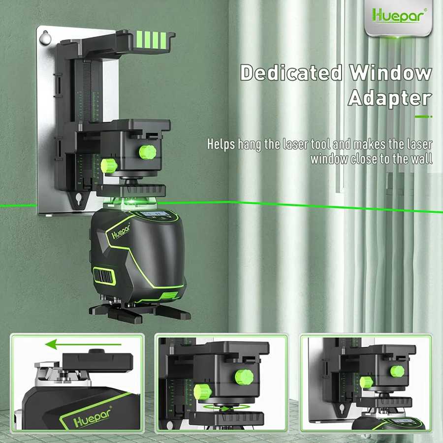 Фотография №5 товара Huepar PV11+ Магнитный точный поворотный кронштейн, поворотная основа для лазерного