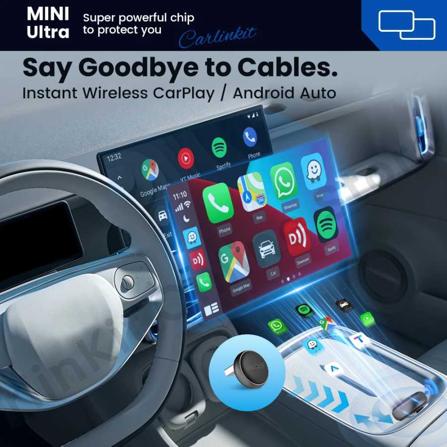 Фотография №1 товара 2025 CarlinKit Mini Ultra 3 CarPlay Android auto Беспроводной адаптер