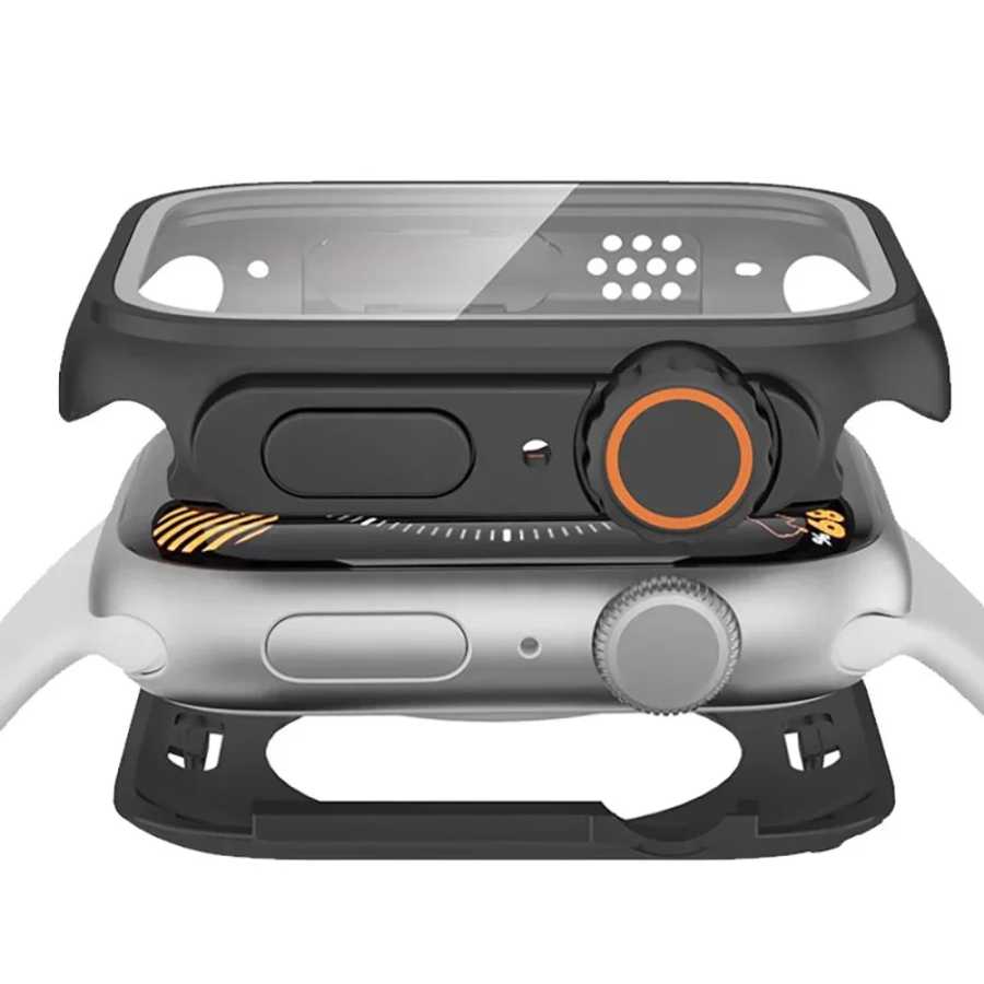 Фотография №3 товара Закаленное стекло + чехол для Apple Watch, чехол 46 мм,