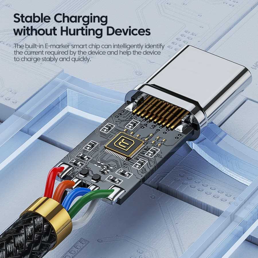 Фотография №4 товара Toocki 100 Вт USB C To Type C Кабель PD3.0