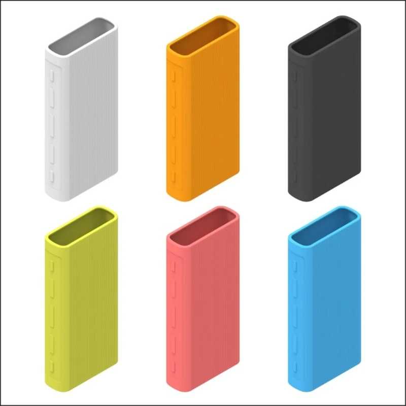Чехол для Powerbank, силиконовый защитный чехол для Xiaomi Power Bank 3, 20000 мАч, двойной USB-порт, защитный чехол Аксессуары для мобильных телефонов