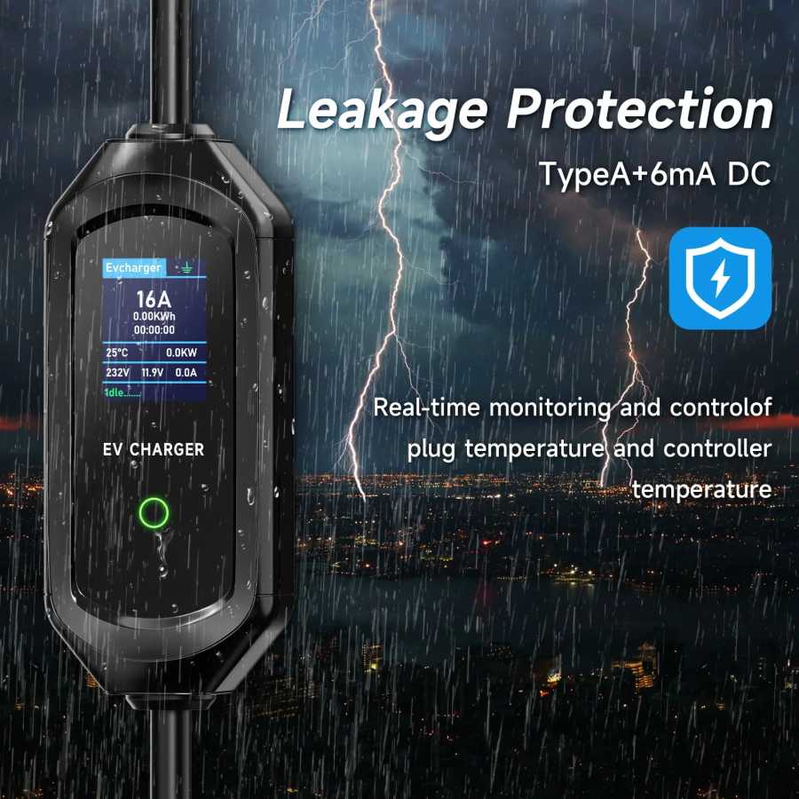 Фотография №4 товара 3,5 кВт Type2 IEC62196-2 Портативное зарядное устройство для электромобилей 16A