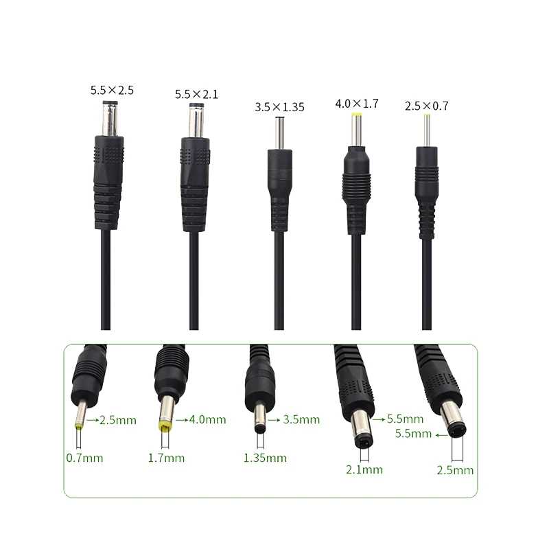 Фотография №2 товара USB-DC 3,5*1,35 мм 2,0*0,6 мм 2,5*0,7 мм 4,0*1,7 мм 5,5*2,1