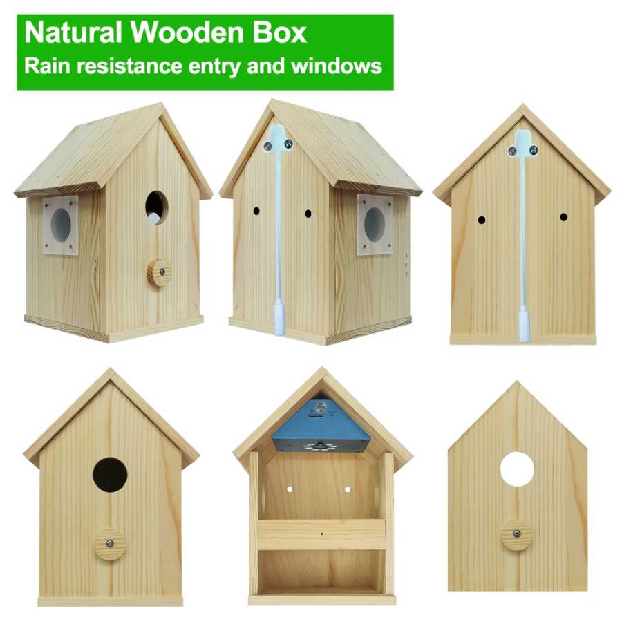 Фотография №4 товара Smart Tuya Bird House 4-мегапиксельная HD Wi-Fi камера Беспроводная Birdbox