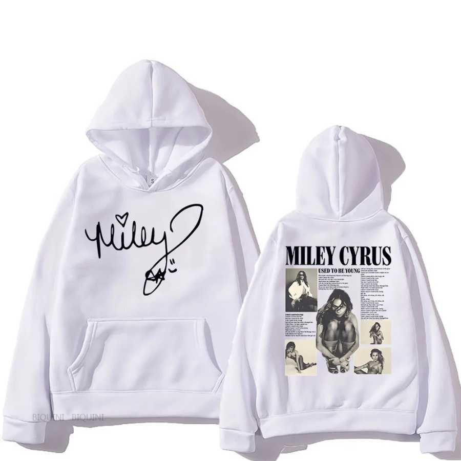 Фотография №1 товара Толстовки с капюшоном Singer Miley Cyrus, повседневные толстовки с длинными