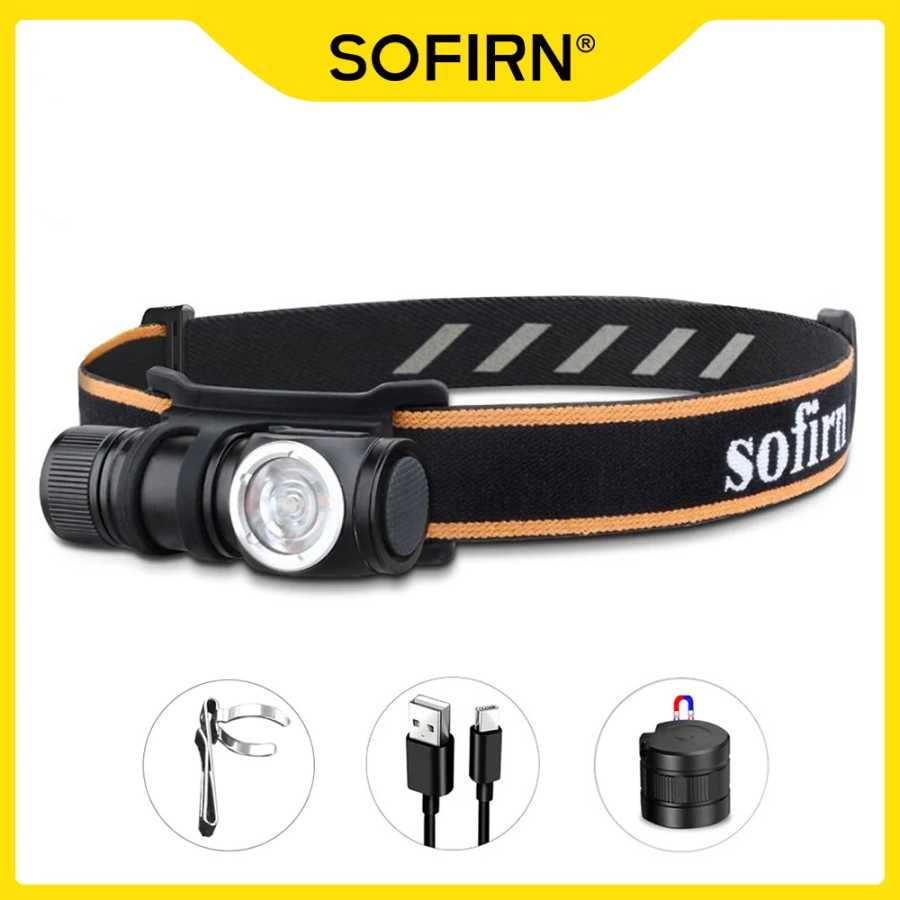 Налобный фонарь Sofirn HS10 USB-C, перезаряжаемый, мини, 16340, 1100 лм, 90CRI, с TIR оптикой и магнитным основанием, 2 режима Портативное освещение