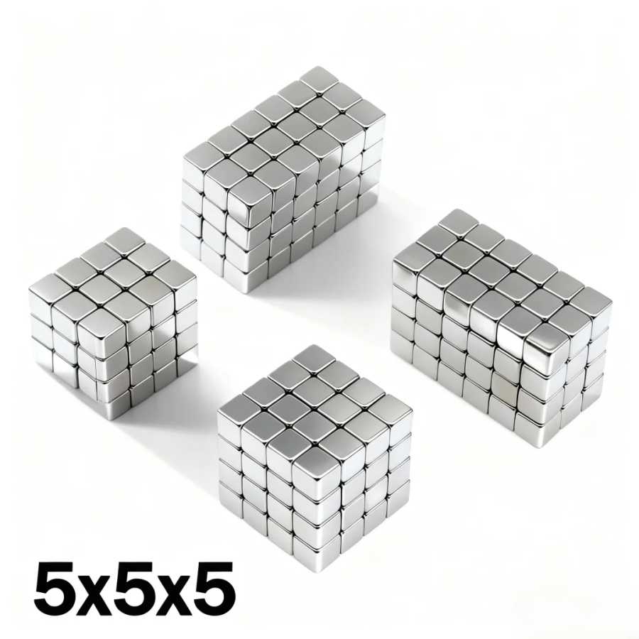 Фотография №2 товара 5x5x5 мм супер сильный магнит N35 блок магнитный неодимовый магнит