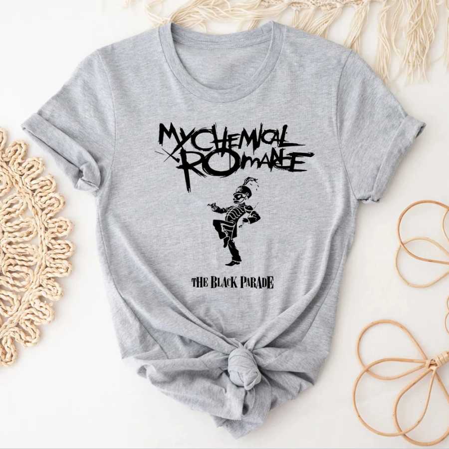 Рубашка Mcr My Chemical Romance для подростков, университетская поп-культура, гранж, 80-е годы, ретро футболка с аниме, каваи, красочная уличная одежда 2000-х годов Y2k Футболки и топы