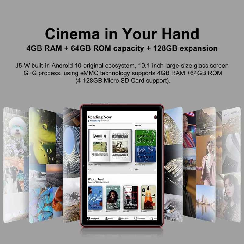 Фотография №2 товара Горячая новинка: планшет J5 8000 мАч, 10.1 дюйма, Android 10,