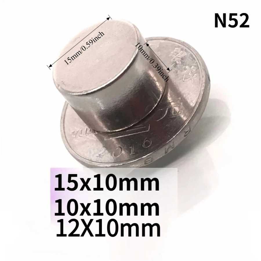 N52 15x10 12X10 10X10 магнитные супермощные неодимовые магниты никель 10*10 поисковый усилитель Ebike магнитная наклейка на холодильник DIY офис Крепеж и скобяные изделия