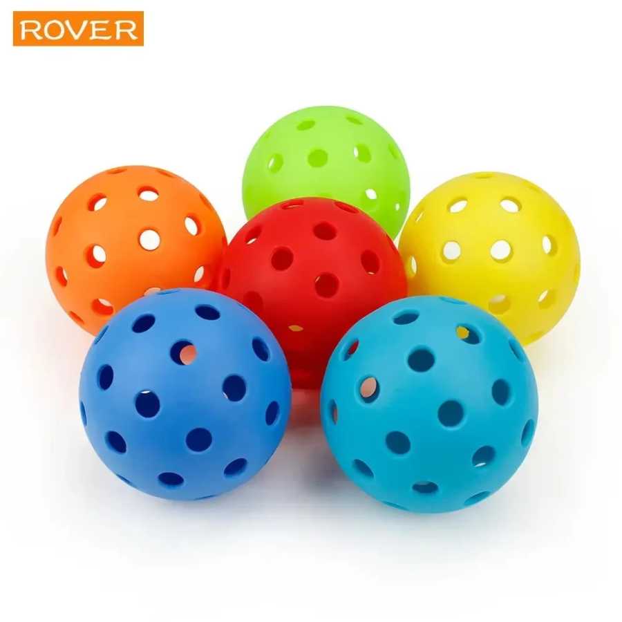 Фотография №1 товара Pickleball 74 мм прочные 40 отверстий уличные 6/12/24 шт. Pickleballs