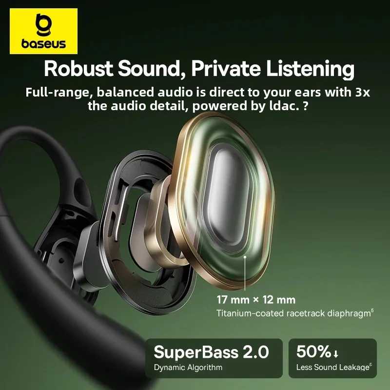 Фотография №4 товара Беспроводные наушники с открытыми наушниками Baseus Eli Sport 2, Bluetooth
