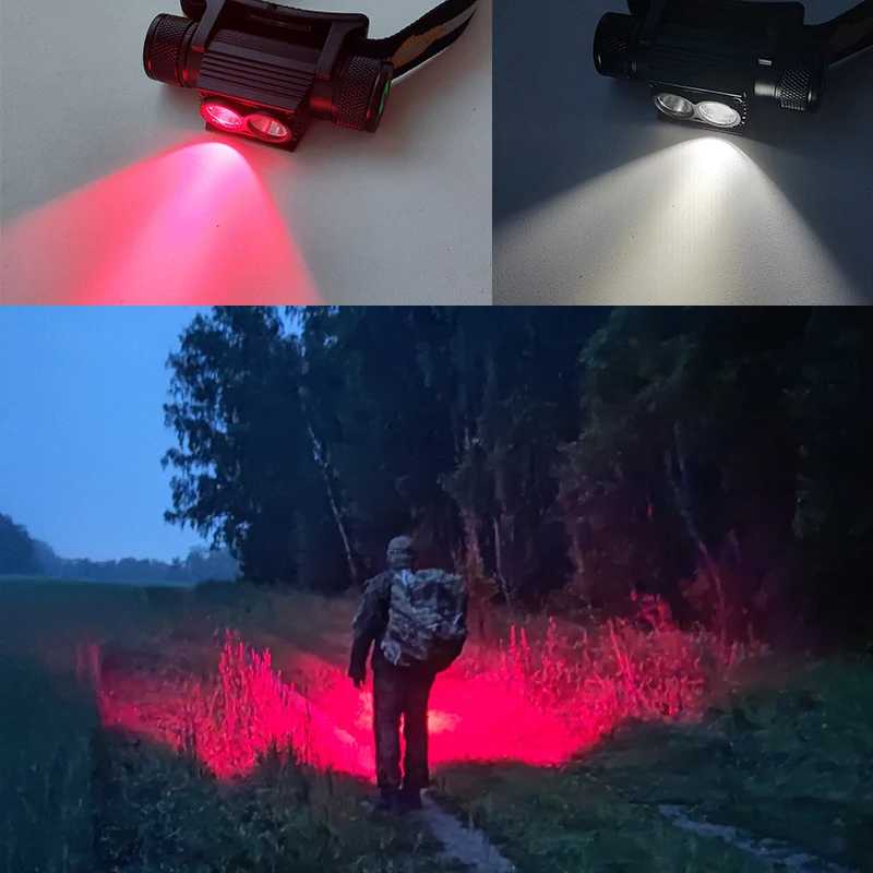 Фотография №3 товара Налобный фонарь H25LR LED с функцией перезарядки, мощный, с ярким